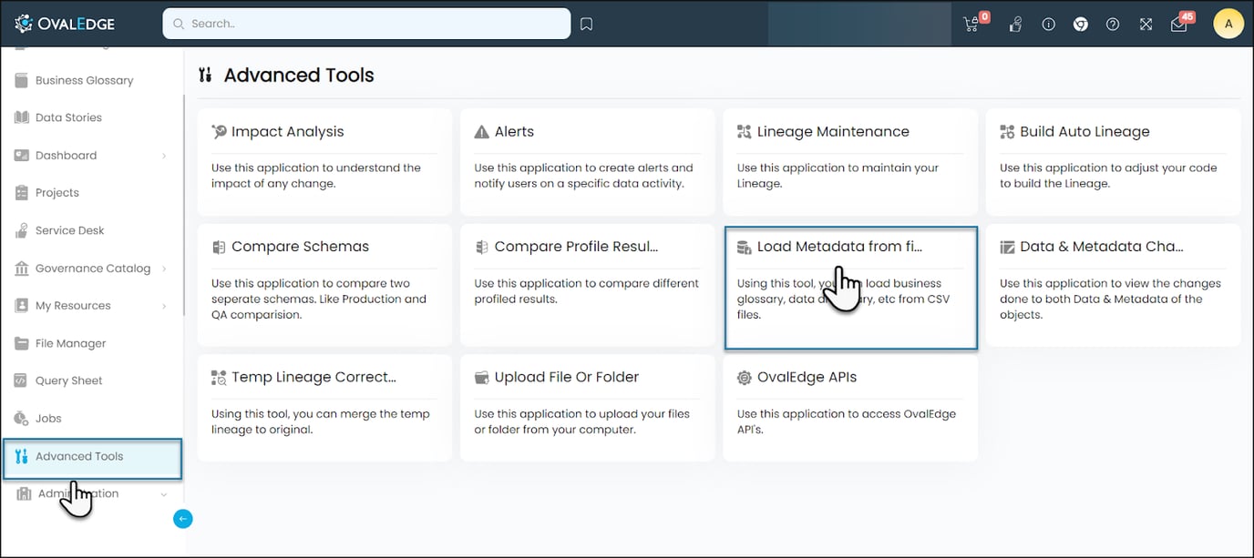 Load Metadata From Files for Business Glossary